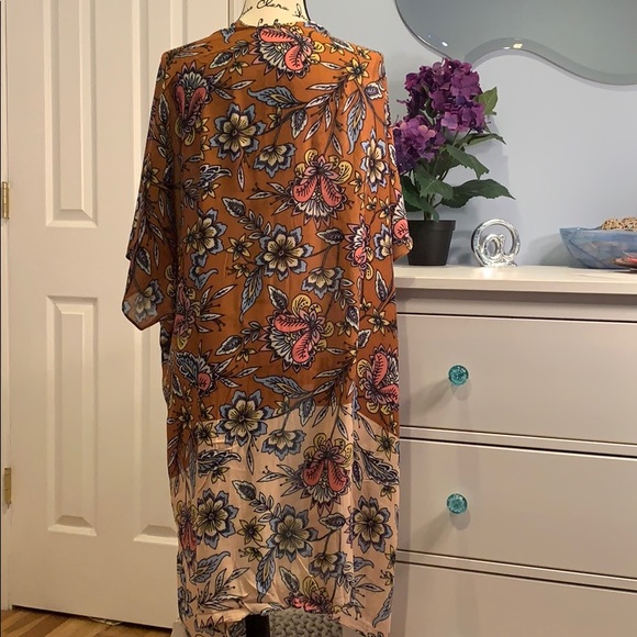 Chic Autumn Leaves Are Fallin Kimono Duster NWT - Picture 7 of 8